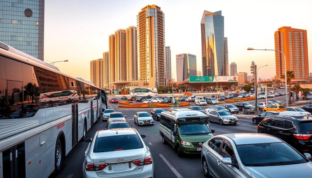 Bus rental & airport transfer service near Al-Malaz in Riyadh