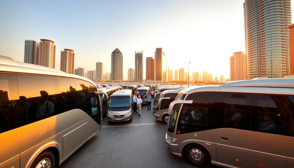 Bus rental & airport transfer service near Al-Malqa in Riyadh