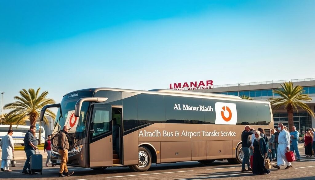 Bus rental & airport transfer service near Al-Manar in Riyadh