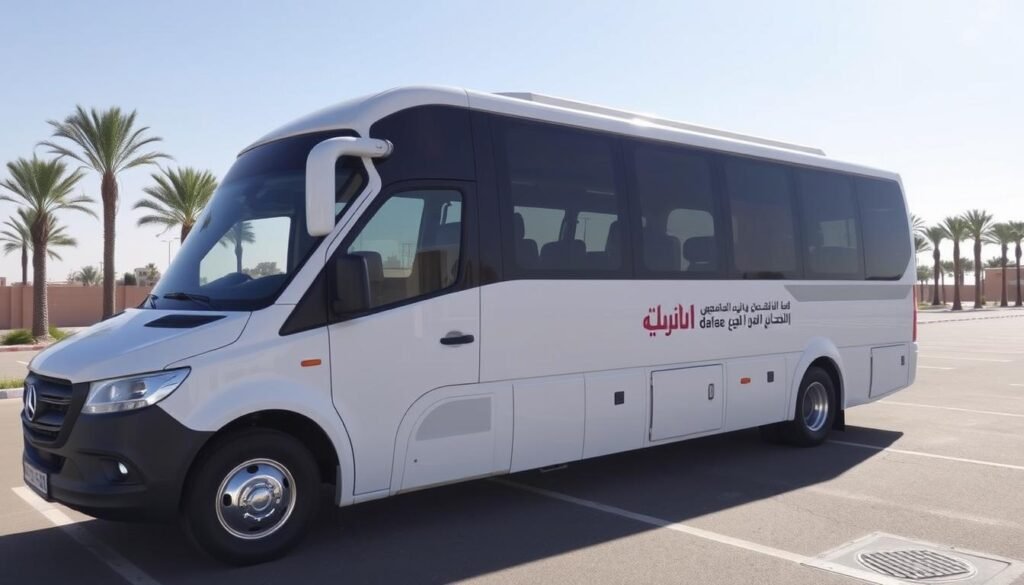 Bus rental & airport transfer service near Al-Nuzha in Riyadh