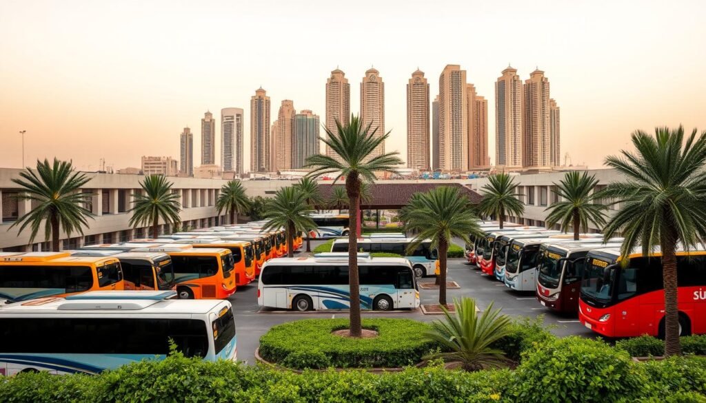 Bus rental & airport transfer service near Al‑Basateen in Jeddah