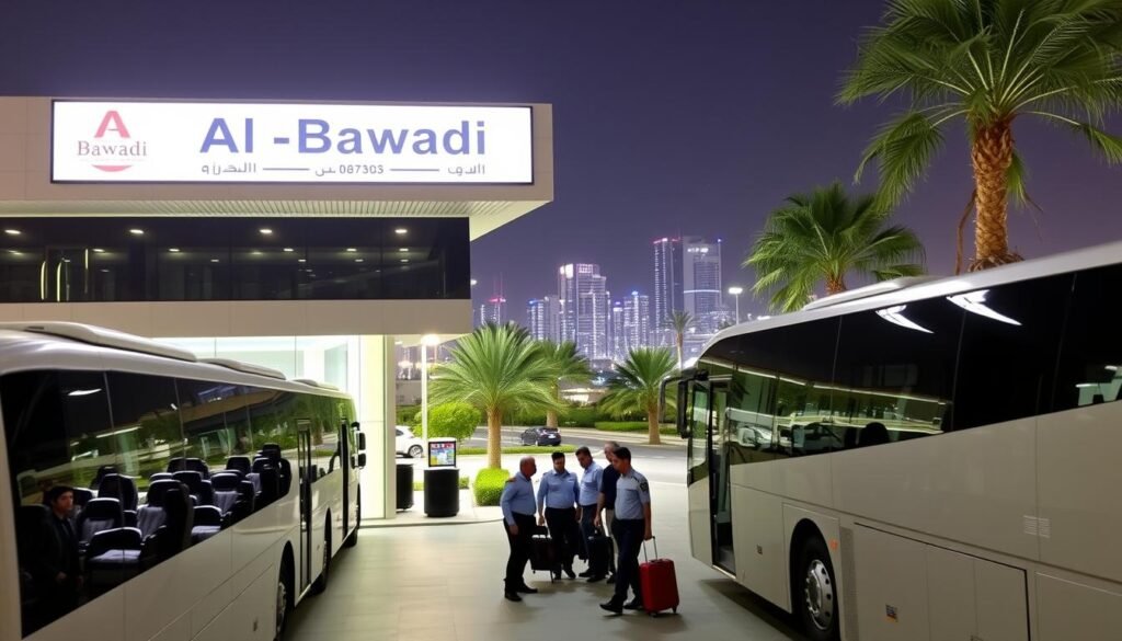 Bus rental & airport transfer service near Al‑Bawadi in Jeddah