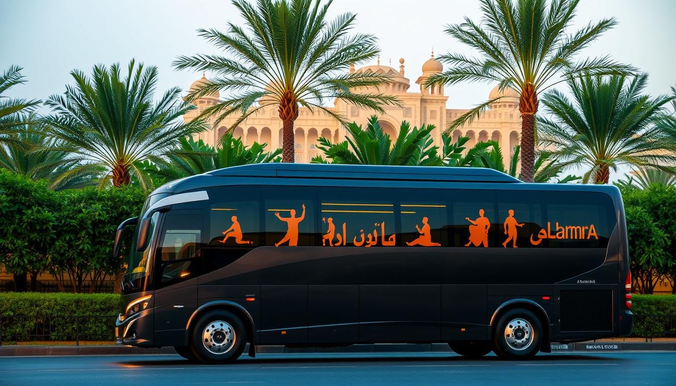 Bus rental & airport transfer service near Al‑Hamra in Jeddah