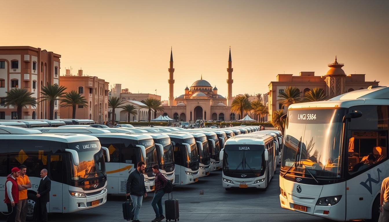 Bus rental & airport transfer service near Al‑Mohammadiyah in Jeddah