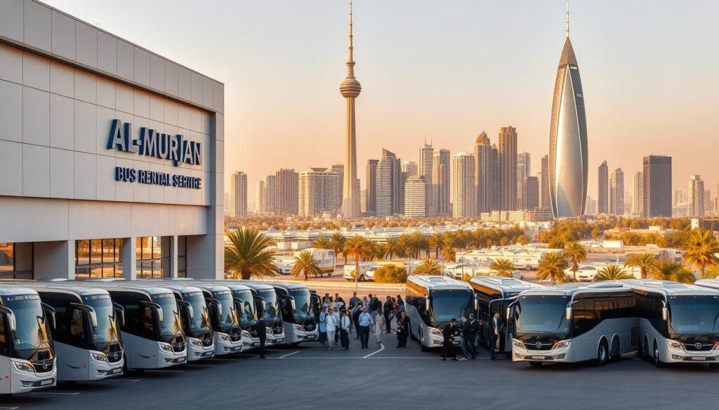 Bus rental & airport transfer service near Al‑Murjan in Jeddah
