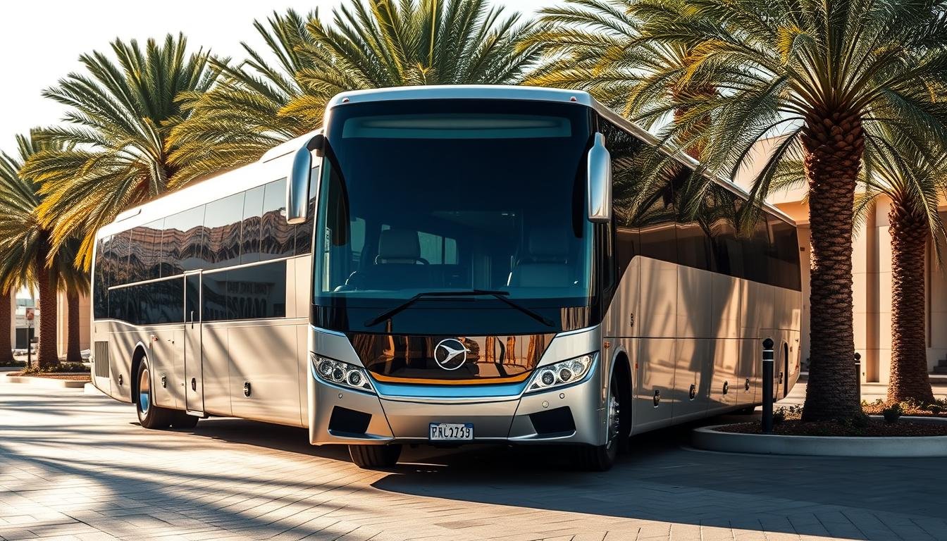 Bus rental & airport transfer service near Al‑Rusais in Jeddah
