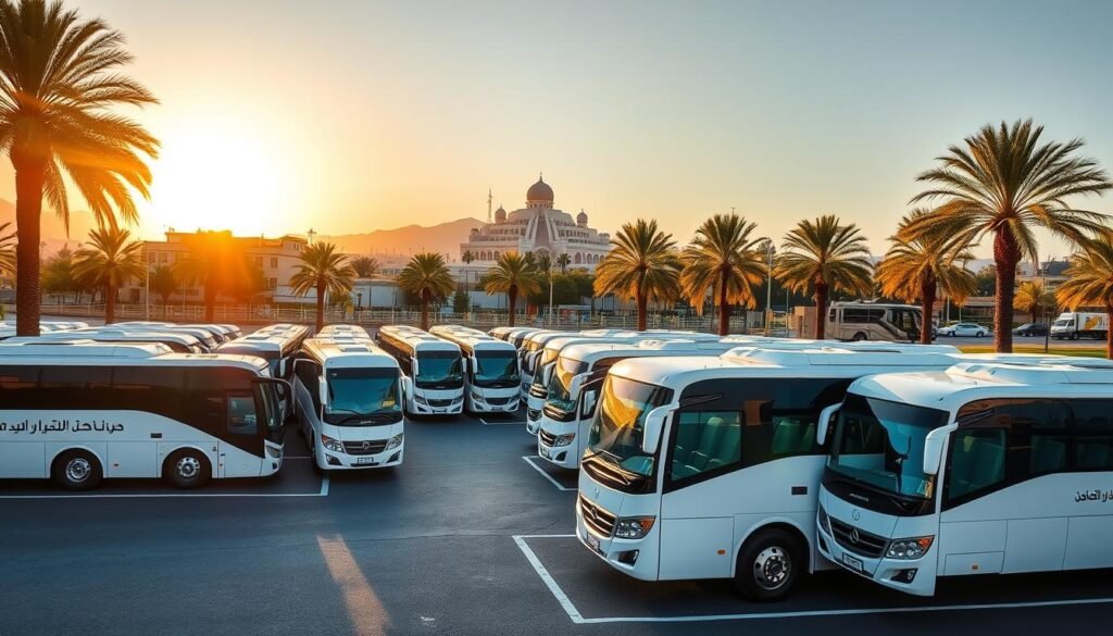 Bus rental & airport transfer service near Al‑Waziriyah in Jeddah